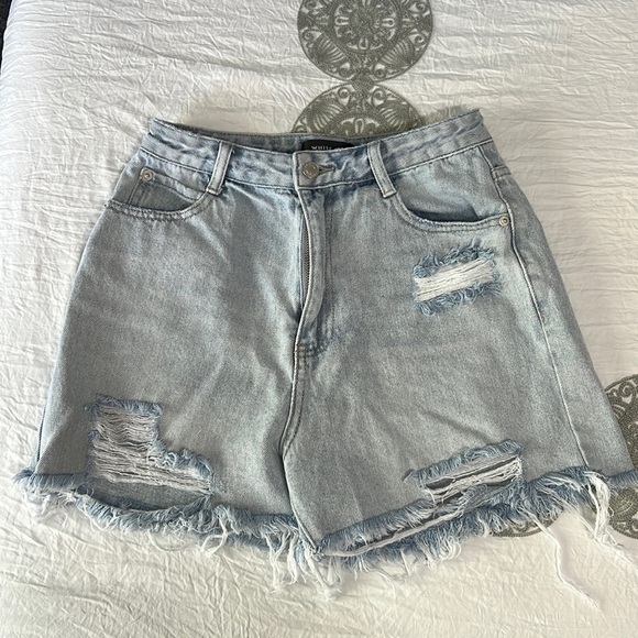 Light Blue Denim Shorts - Size M - Picture 1 of 6